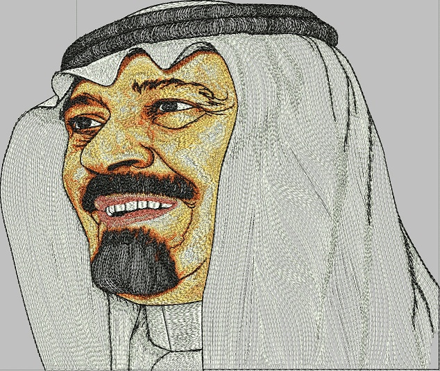 تصميم لصورة الملك السعودي عبدالله بن عبدالعزيز 