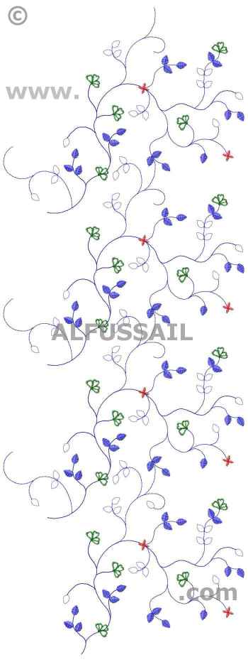 تصاميم نقشات تطريز مطرزات هندية فساتين وحواشي الفساتين