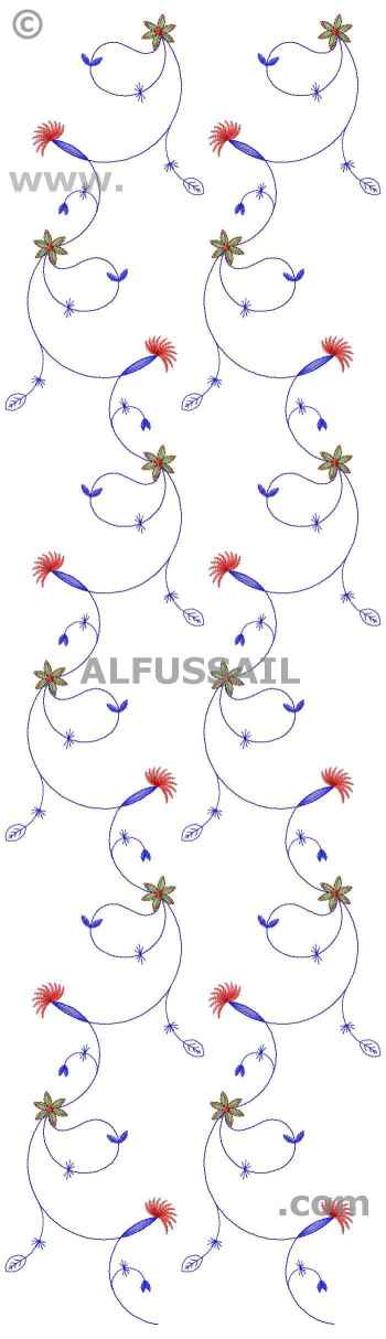 تصاميم نقشات تطريز مطرزات هندية فساتين وحواشي الفساتين