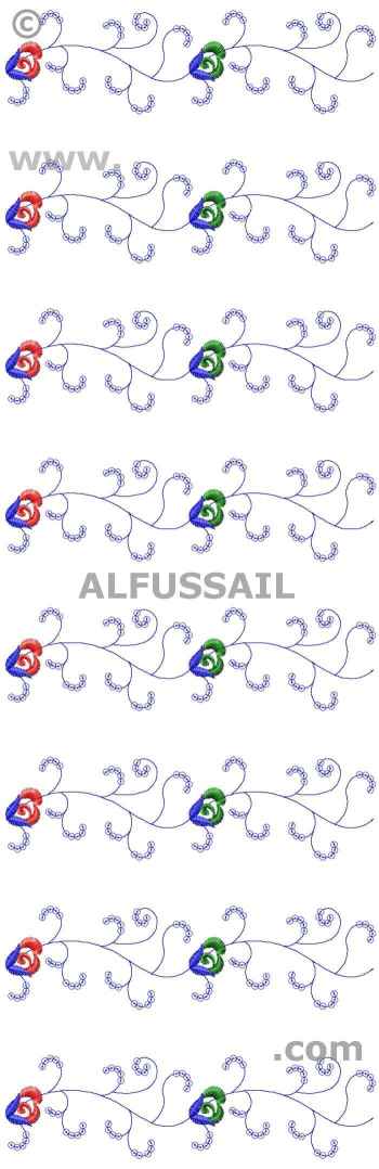 تصاميم نقشات تطريز مطرزات هندية فساتين وحواشي الفساتين