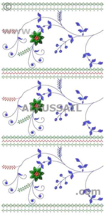 تصاميم نقشات تطريز مطرزات هندية فساتين وحواشي الفساتين